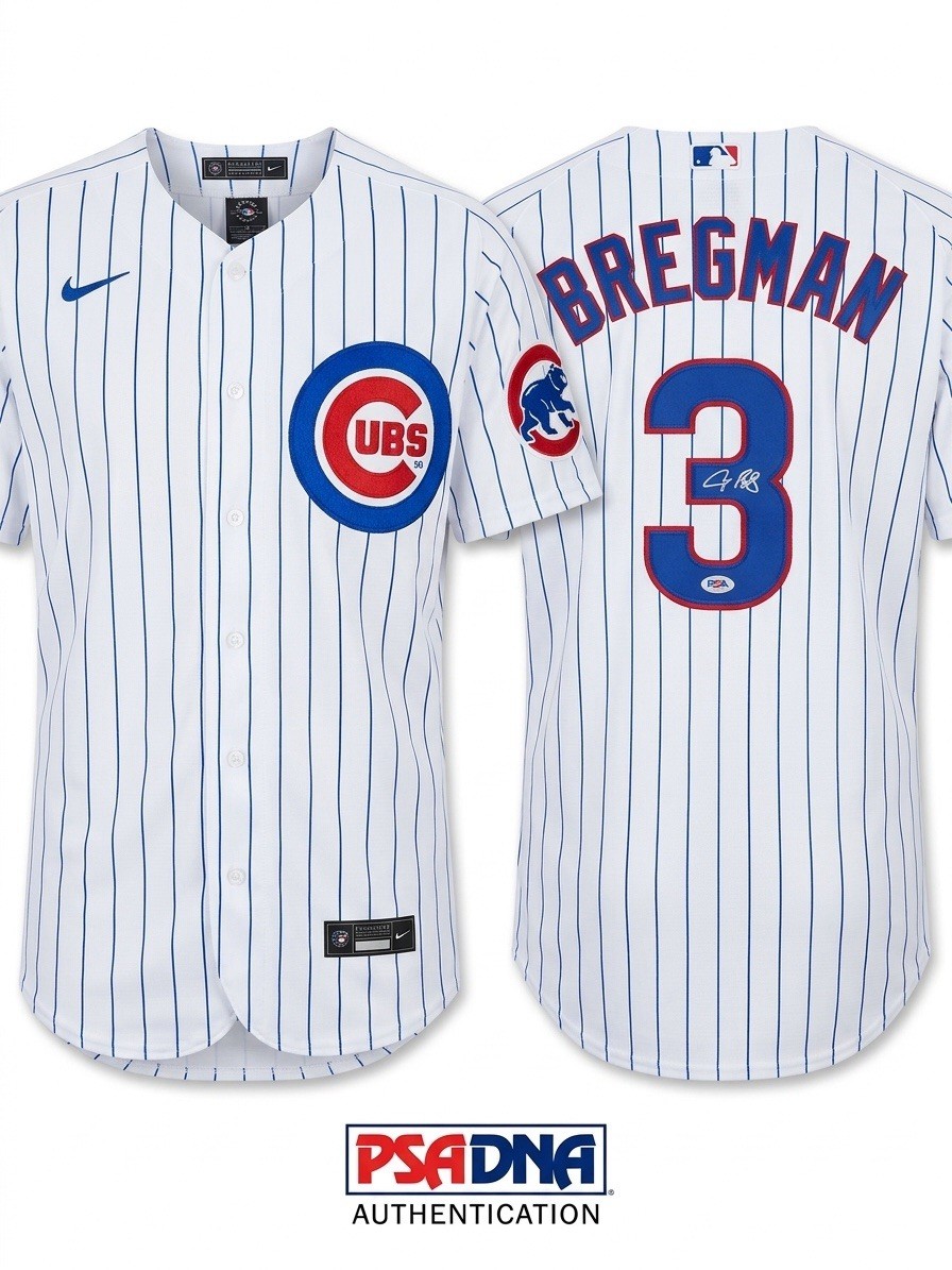 Alex Bregman Signed Chicago Cubs Jersey PSA Authentic Autograph LG