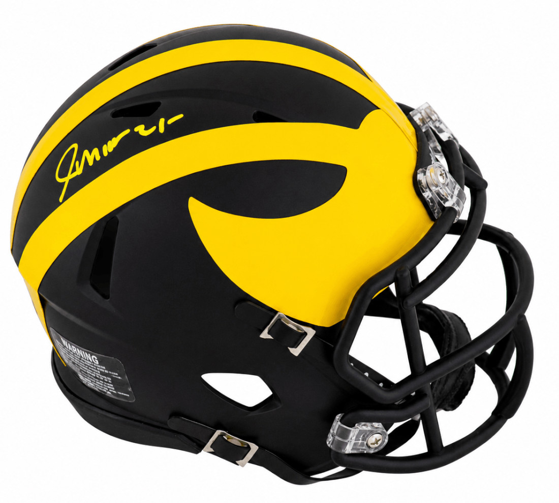Junior Colson Signed Michigan Wolverines Riddell Speed Mini Helmet - (SS COA)