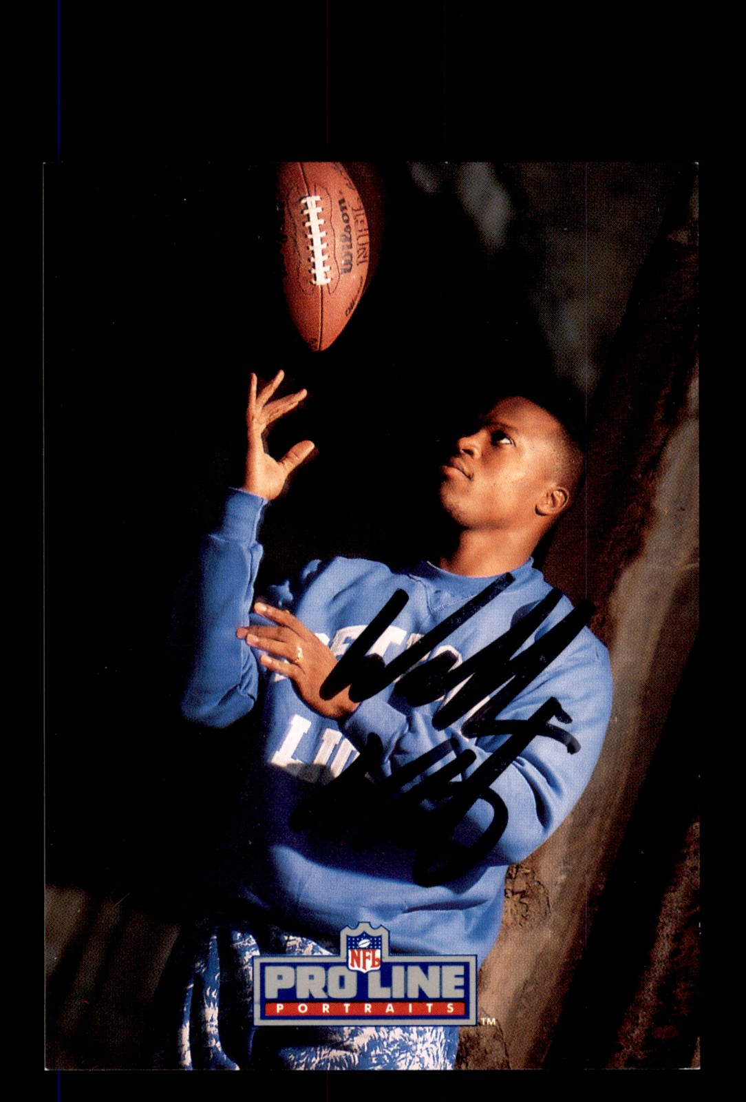 Signed Football Card Auto William White 1992 Pro Line Portraits #337 Lions