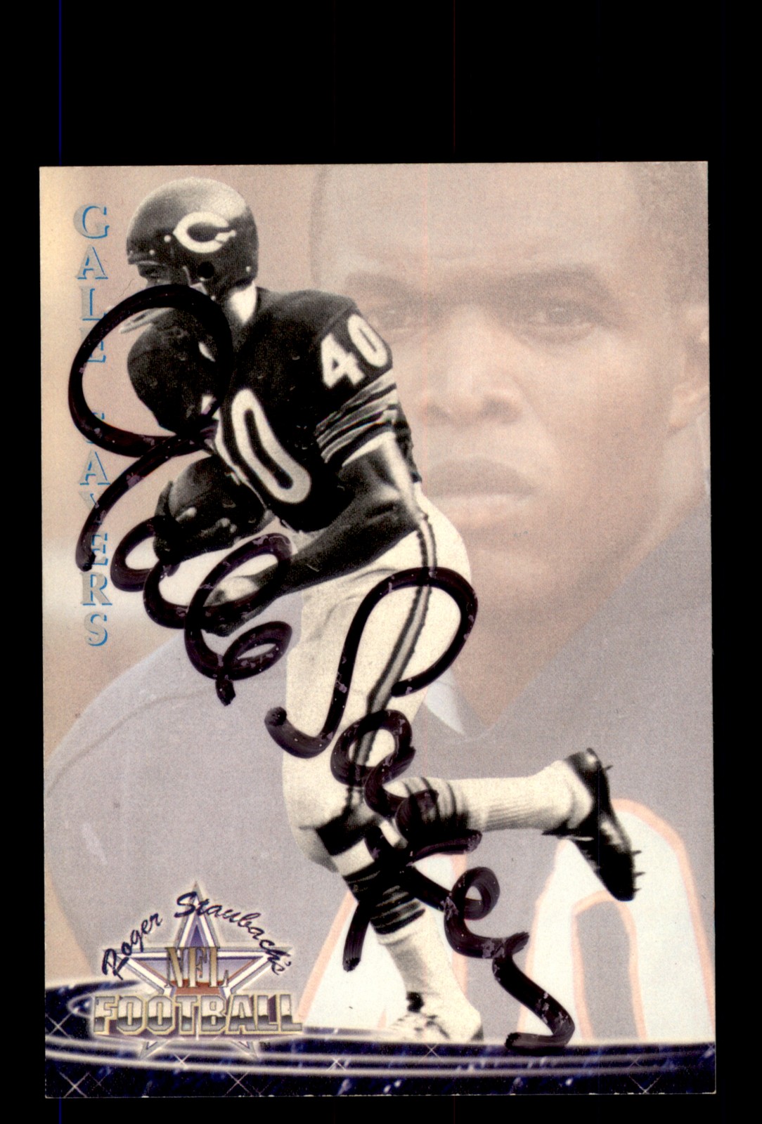 Signed Football Card Auto Gale Sayers 1994 Ted Williams NFL #10 Chicago Bears