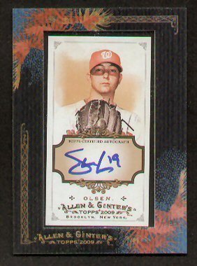 Scott Olsen signed auto 2009 Allen & Ginter's AGA-SO