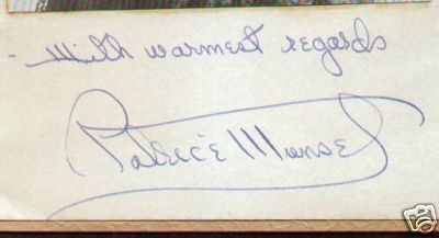 Patrice Munsel Vintage signed autographed Soprano FC