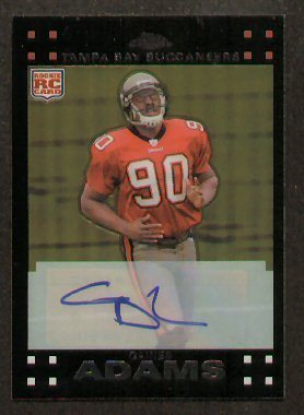 Gaines Adams signed autographed 2007 Topps Chrome TC229
