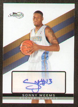 Sonny Weems signed auto 2009 Topps Signature 117/799