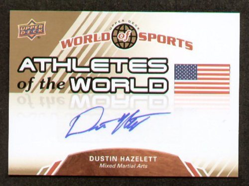 Dustin Hazelett signed auto 2010 UD World of Sports