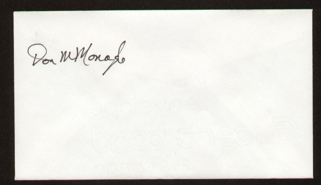 Donald Ray McMonagle signed autograph auto Envelope / Cover NASA Astronaut