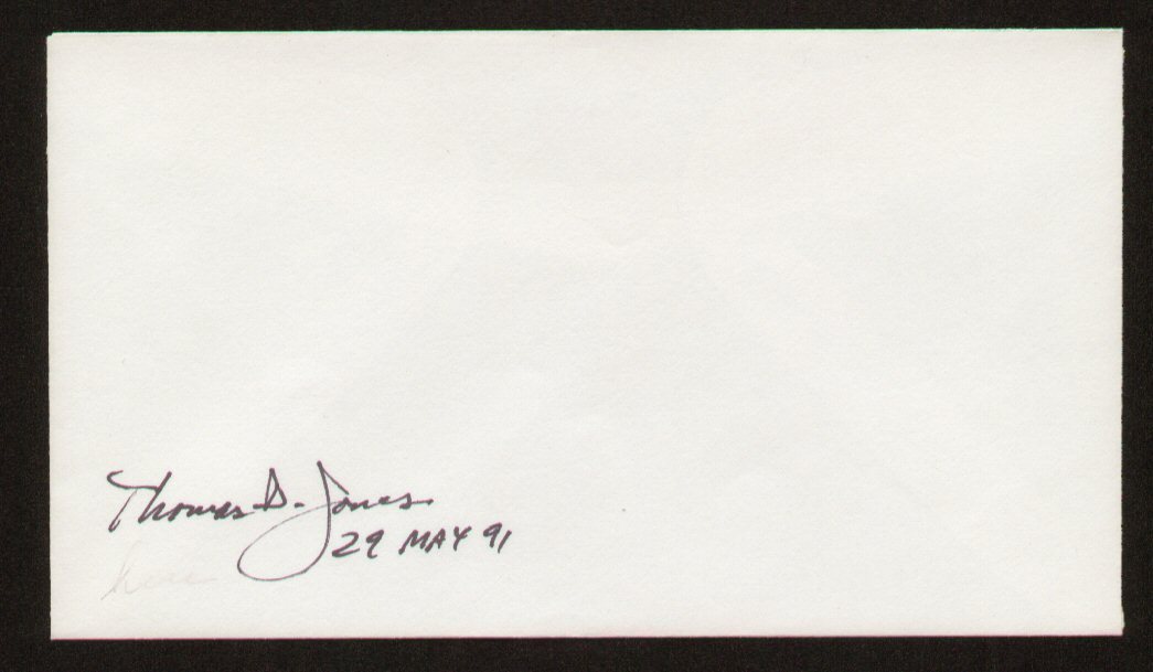 Thomas David Jones signed autograph auto Cover / Envelope NASA Astronaut