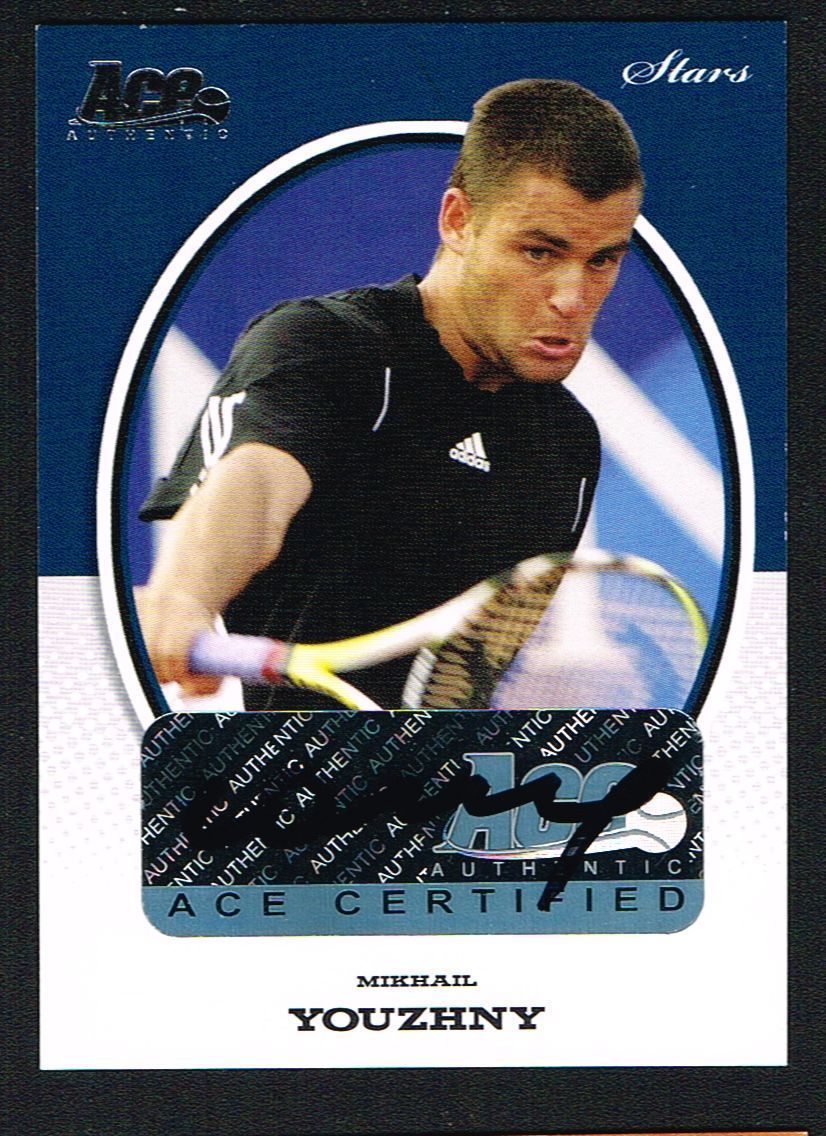 Mikhail Youzhny signed autograph auto 2007 ACE Authentic Stars