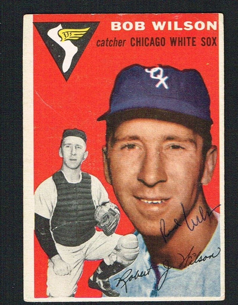 Bob Wilson #58 signed autograph auto 1954 Topps Baseball Trading Card