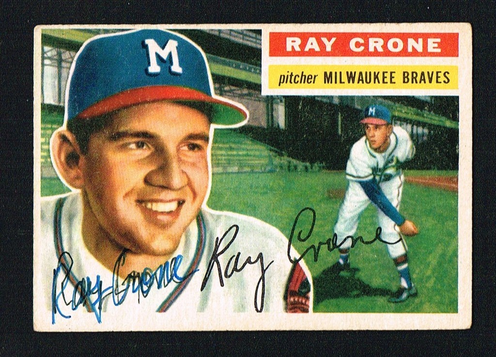 Ray Crone #76 signed autograph auto 1956 Topps Baseball Trading Card