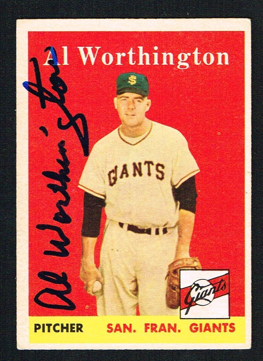Al Worhington #427 signed autograph auto 1958 Topps Baseball Trading Card