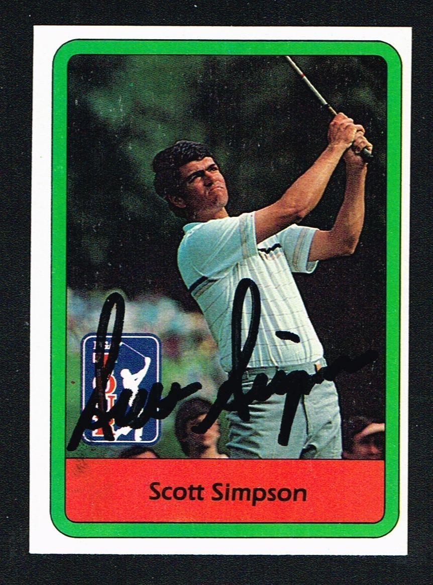 Scott Simpson #34 signed autograph auto 1982 Donruss Golf Trading Card