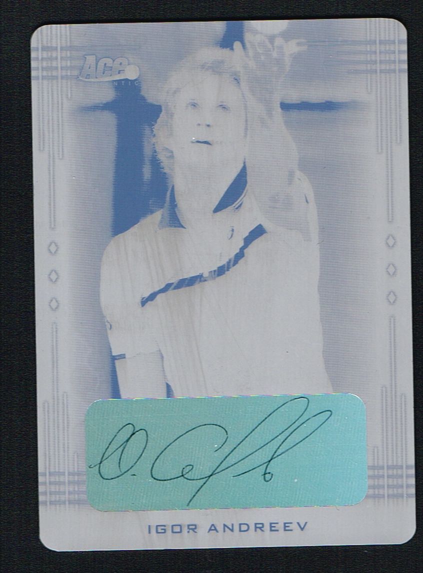 Igor Andreev signed autograph auto 2013 Ace Authentic LEAF Black Plate 1/1