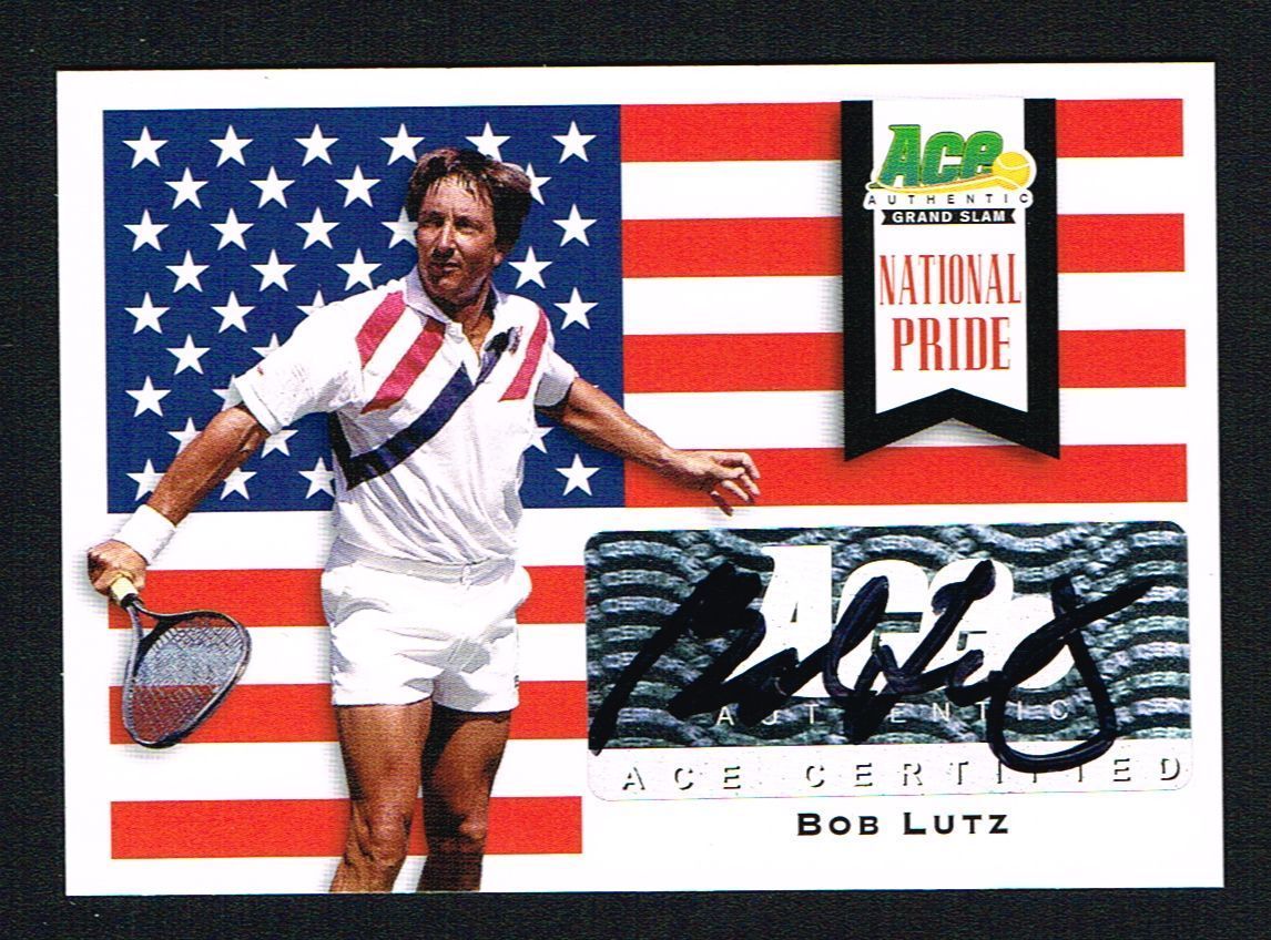 Bob Lutz signed autograph auto 2013 Ace Authentic Tennis National Pride