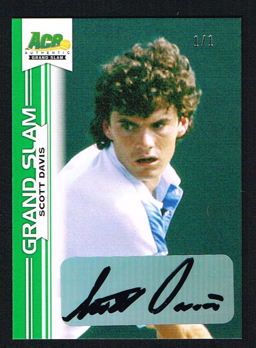 Scott Davis signed autograph auto 2013 Ace Authentic Grand Slam Tennis 1/1