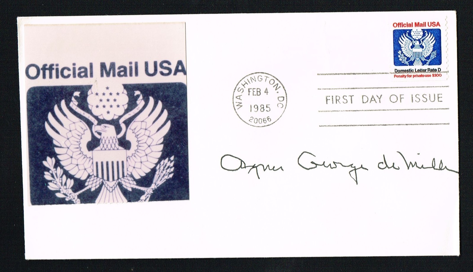 Agnes de Mille (d. 1993) signed autograph auto First Day Postal Cover FDC Dancer