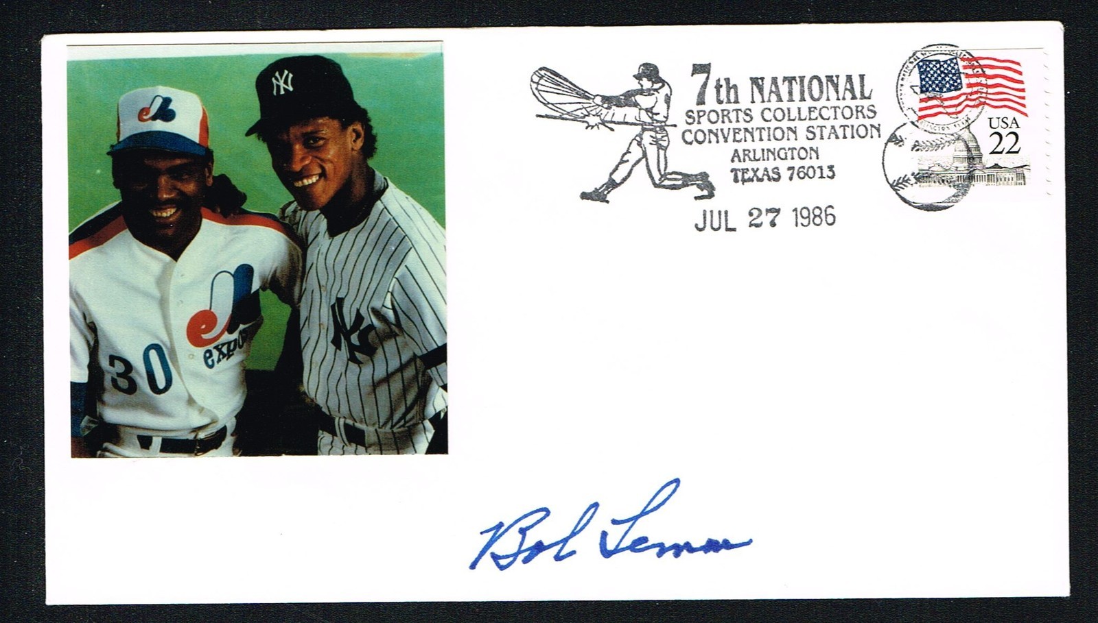 Bob Lemon (d. 2000) signed autograph auto 7th National Cover Baseball HOF'er