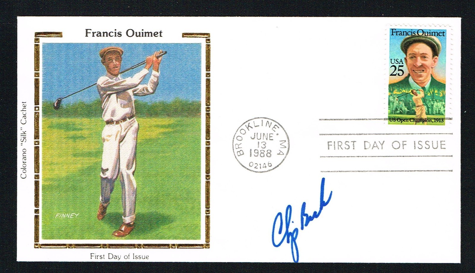 Chip Beck signed autograph auto Postal First Day Cover FDC American Golfer