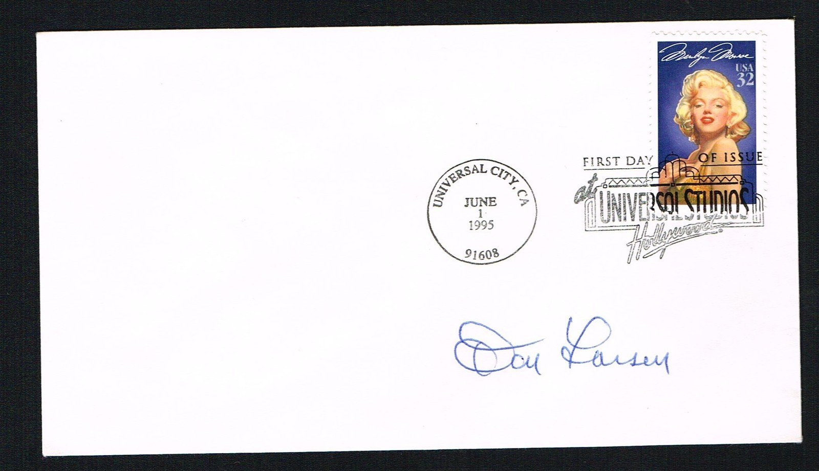 Don Larsen signed autograph auto First Day Postal Cover FDC Perfect Game 1956 WS