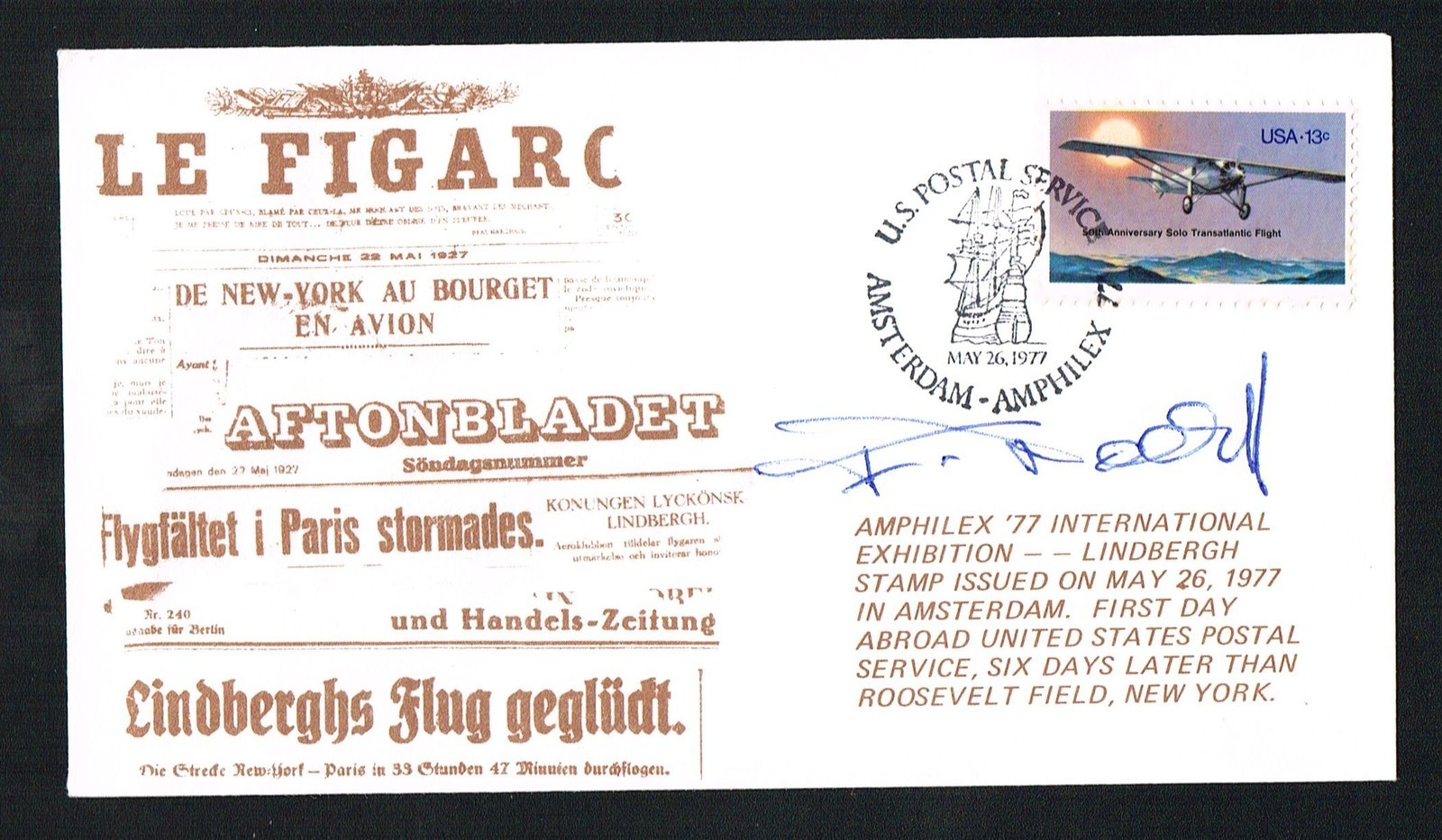 Friedrich von Doblhoff (d. 2000) signed autograph Cover Helicopter Designer