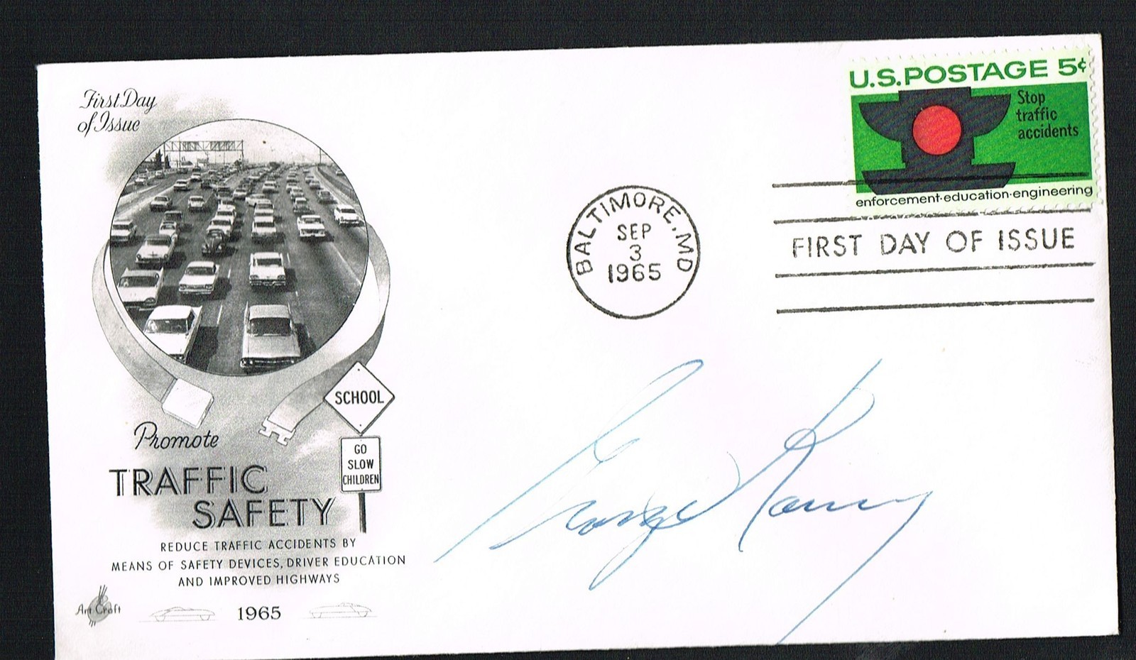George Romney (d. 1995) signed autograph FDC Postal Cover Michigan Governor