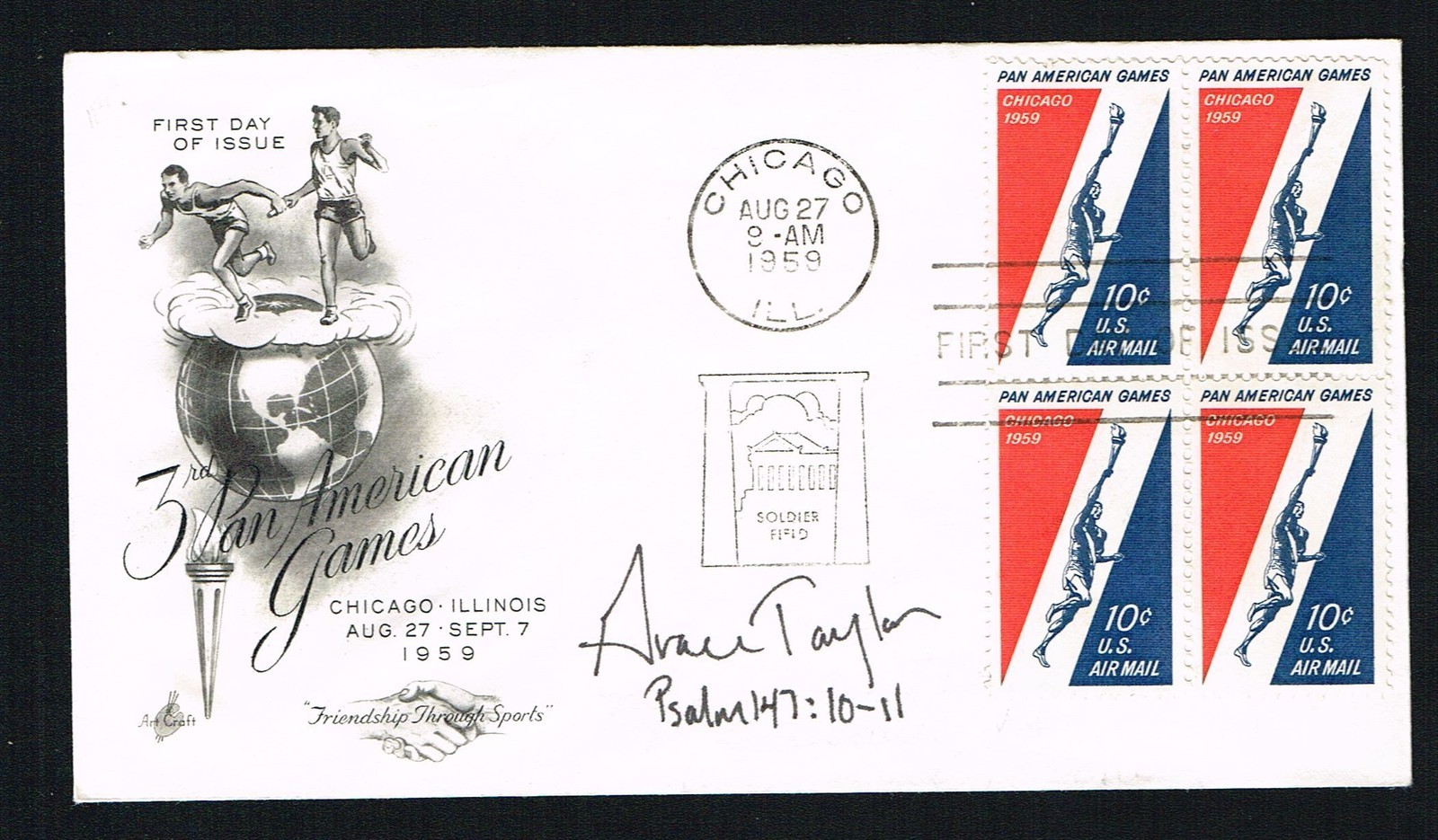 Grace Taylor signed autograph First Day Postal Cover FDC American Gymnast