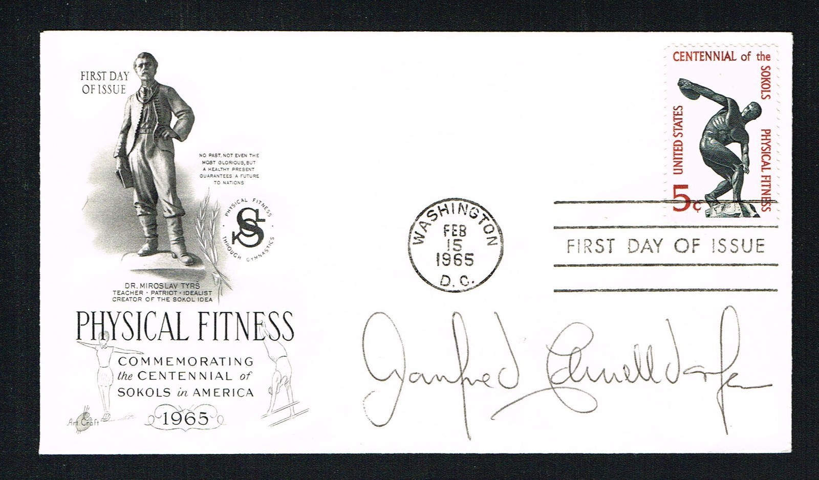 Manfred Schnelldorfer signed autograph auto First Day Cover FDC Figure Skater