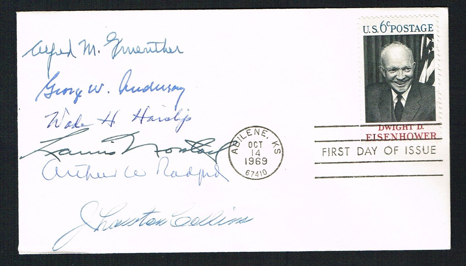 Norstad, Gruenther, Collins, Anderson Haislip & Radford signed autograph FDC