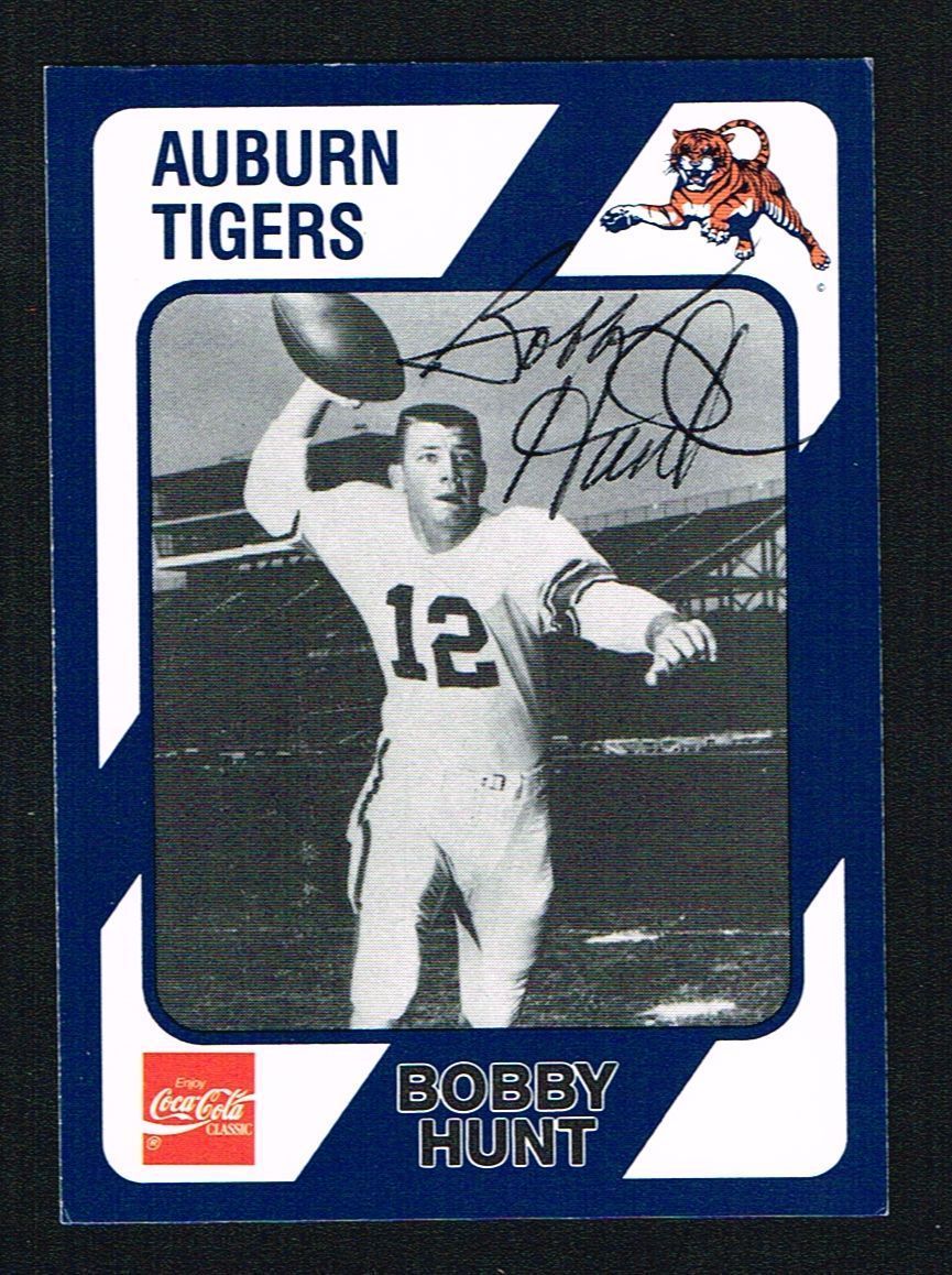 Bobby Hunt 1989 Auburn Tigers Collegiate Collection signed autograph auto Card