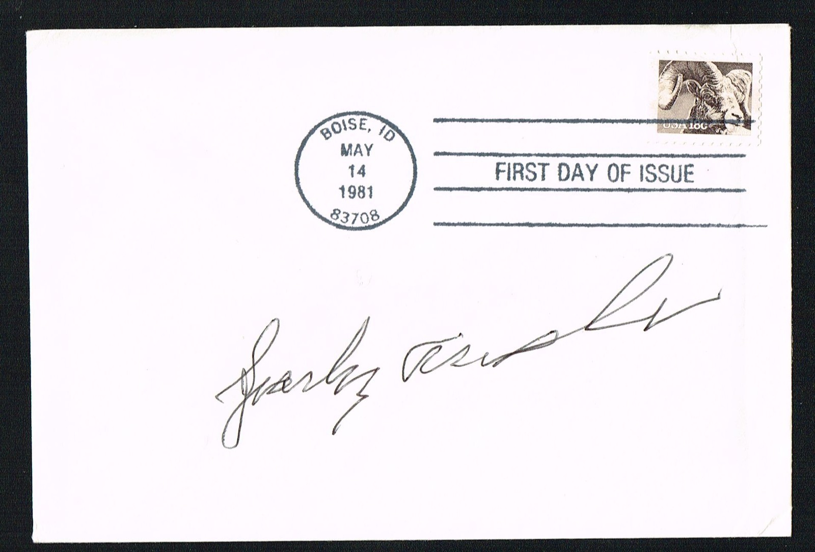 Sparky Anderson (d. 2010) signed autograph Postal Cover Baseball HOF Manager
