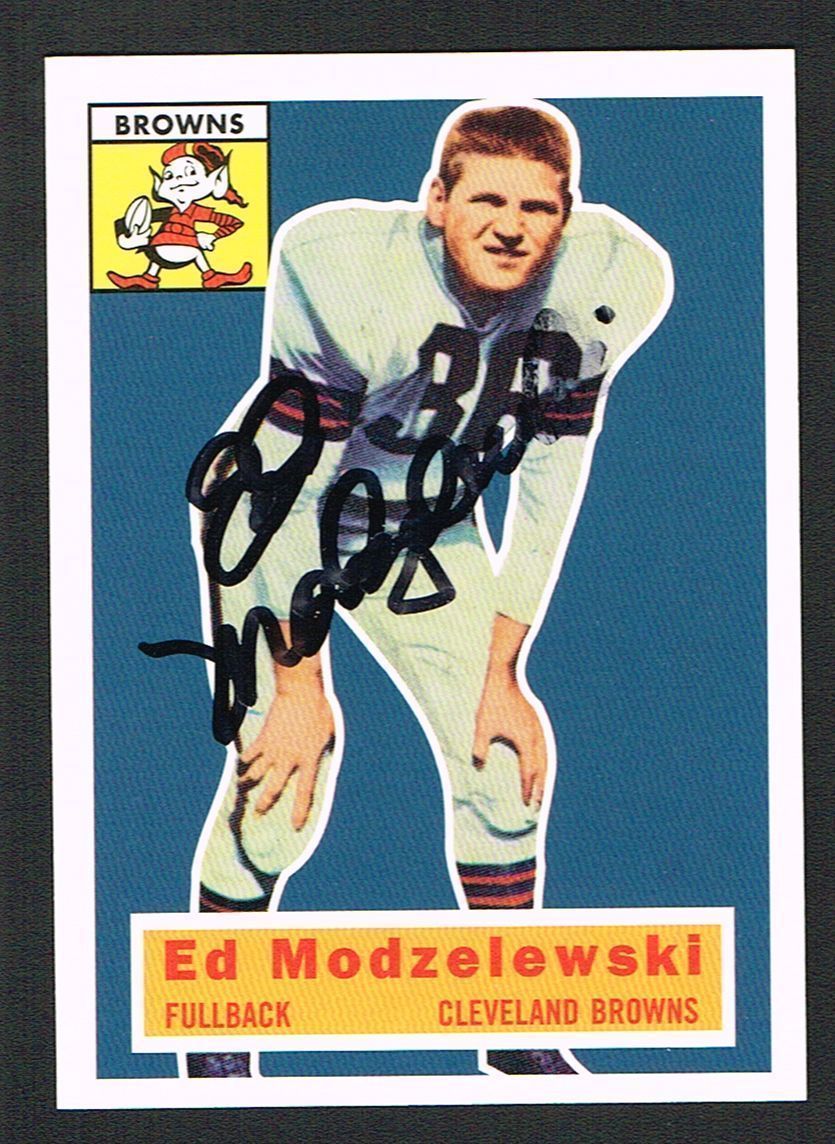 Ed Modzelewski #117 signed autograph auto 1994 Topps 1956 Archives Football Card