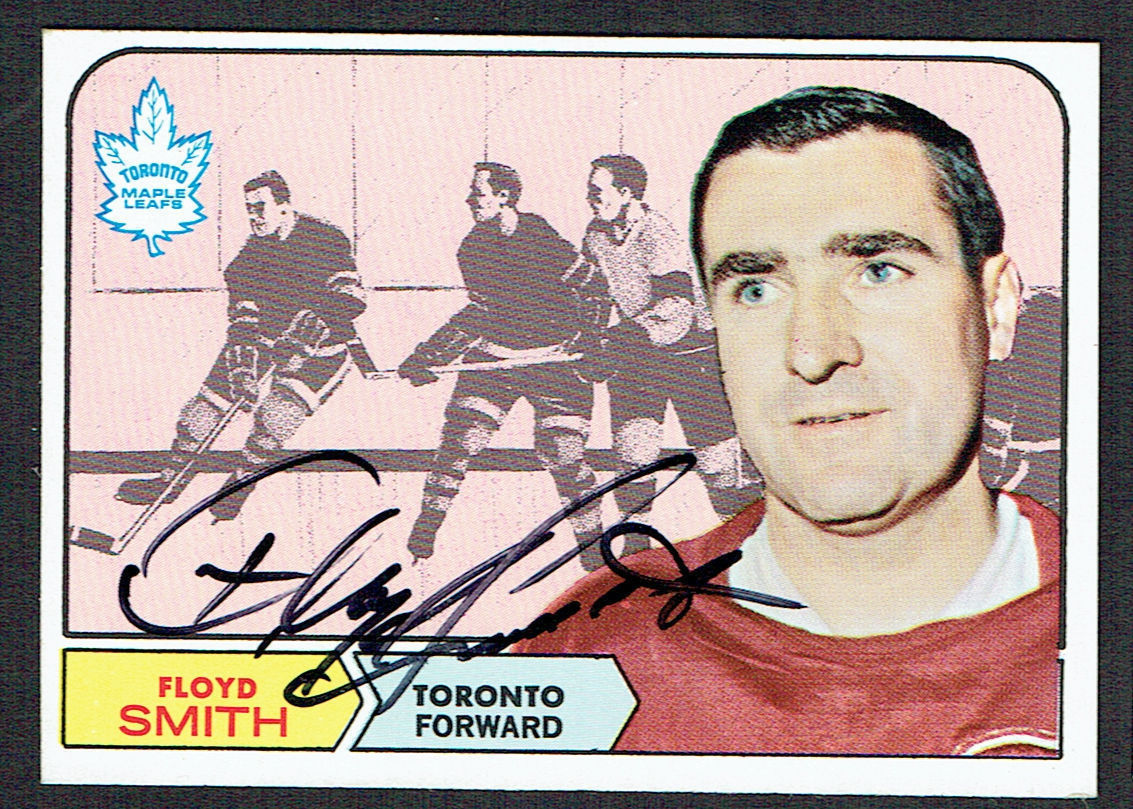 Floyd Smith #130 signed autograph auto 1968 Topps Hockey Trading Card