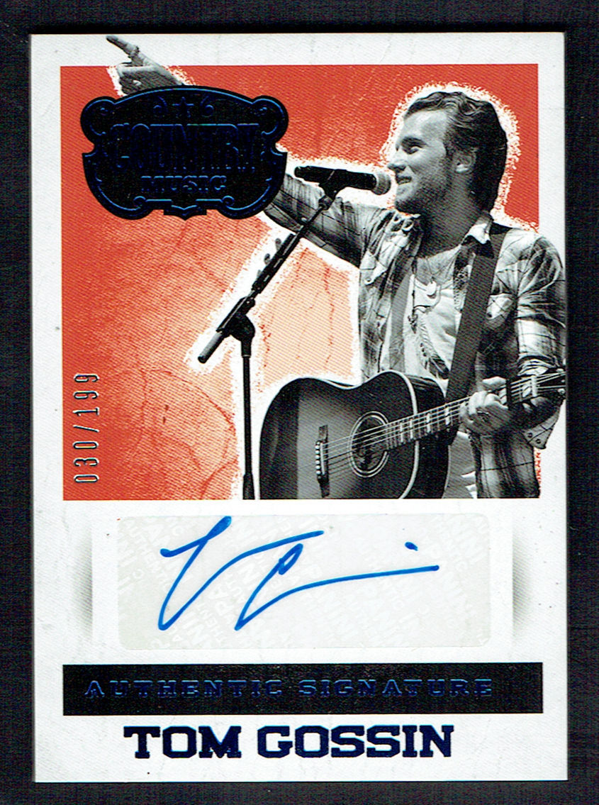 Tom Gossin signed autograph auto 2014 Panini Country Music Card S-TGO 30/199
