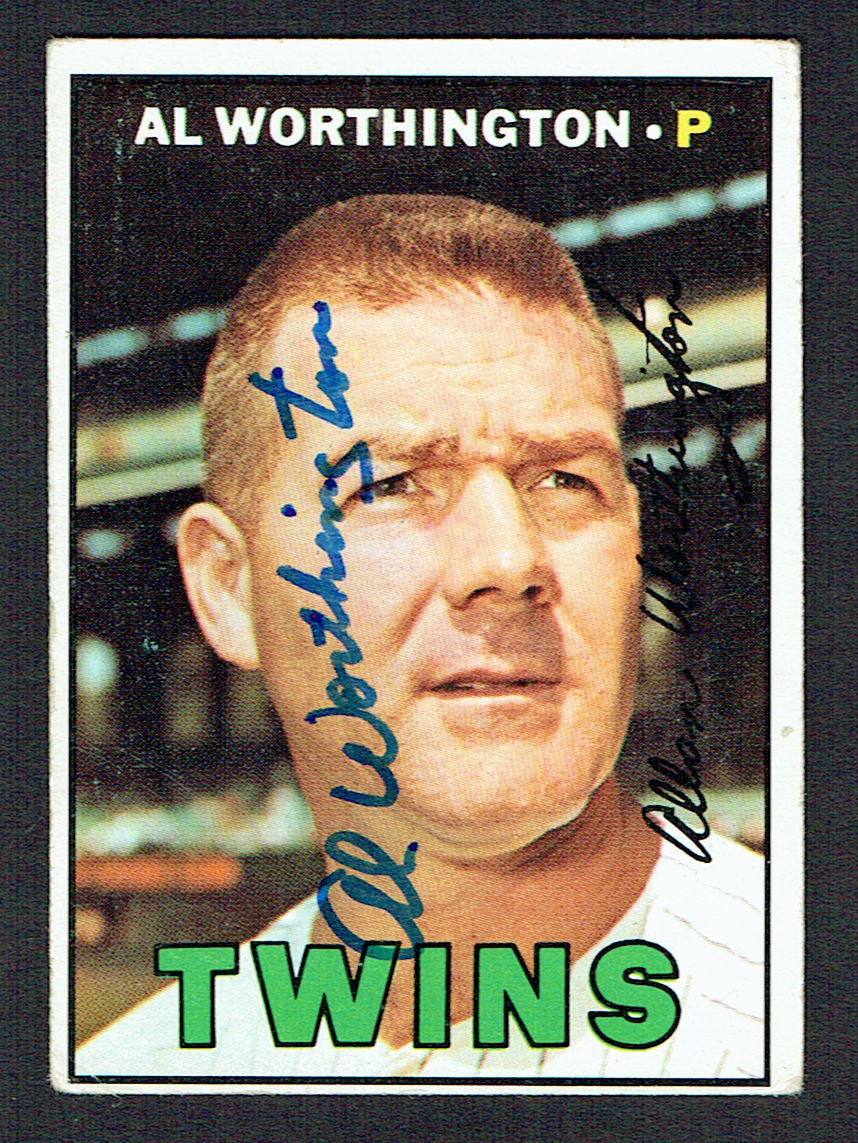 Al Worthington #399 signed autograph auto 1967 Topps Baseball Trading Card
