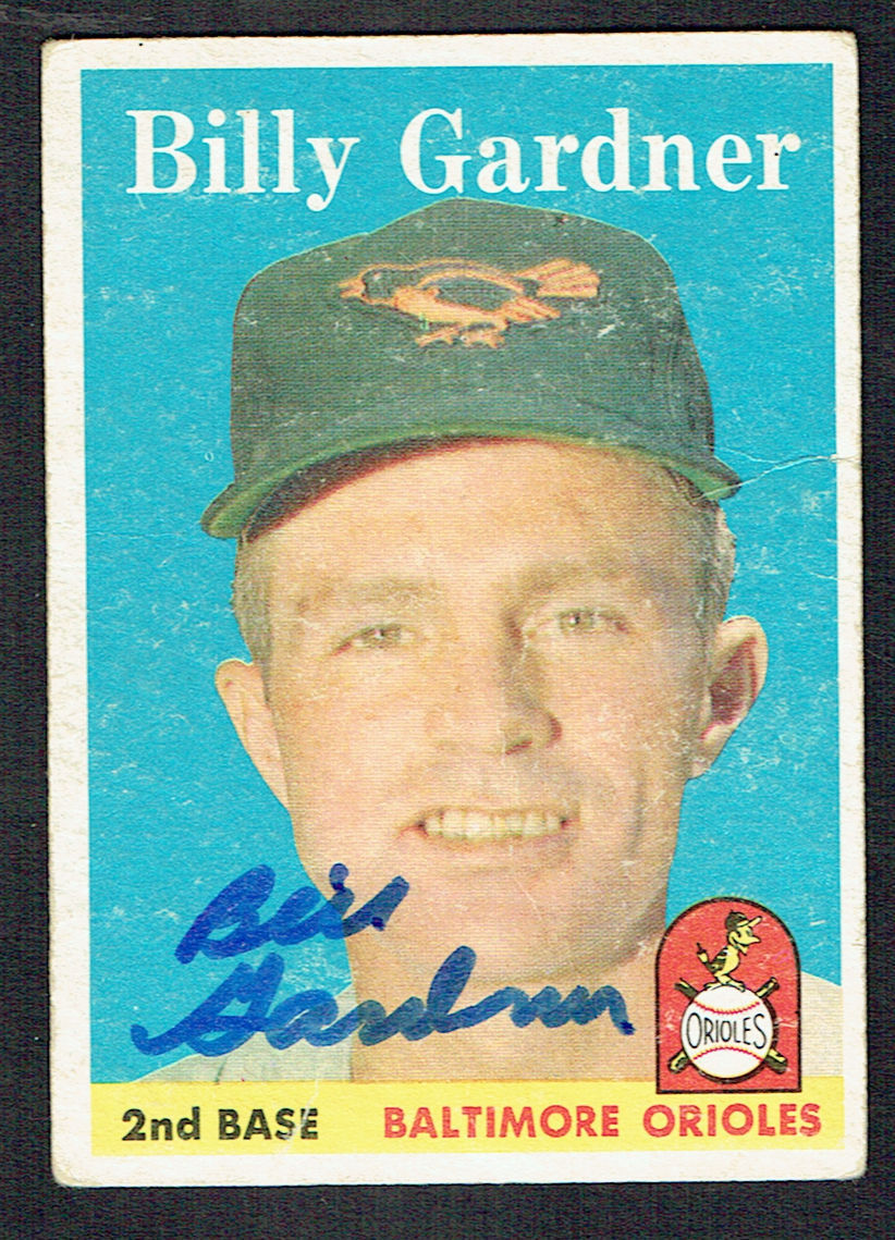 Billy Gardner #105 signed autograph auto 1958 Topps Baseball Trading Card