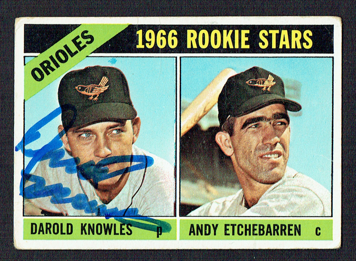 Darold Knowles #27 signed autograph auto 1966 Topps Baseball Trading Card