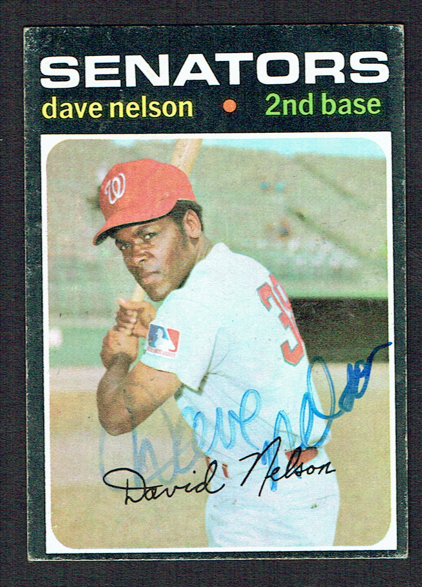 Dave Nelson #241 signed autograph auto 1971 Topps Baseball Trading Card