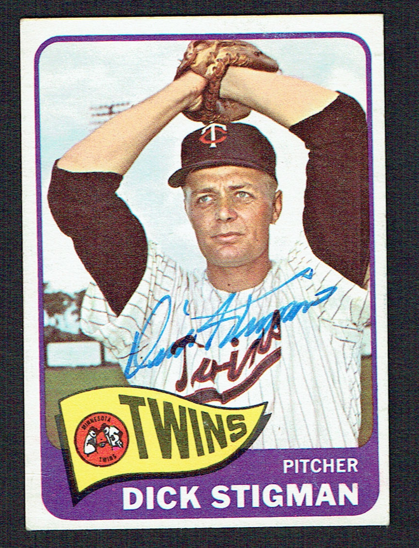 Dick Stigman #548 signed autograph auto 1965 Topps Baseball Trading Card