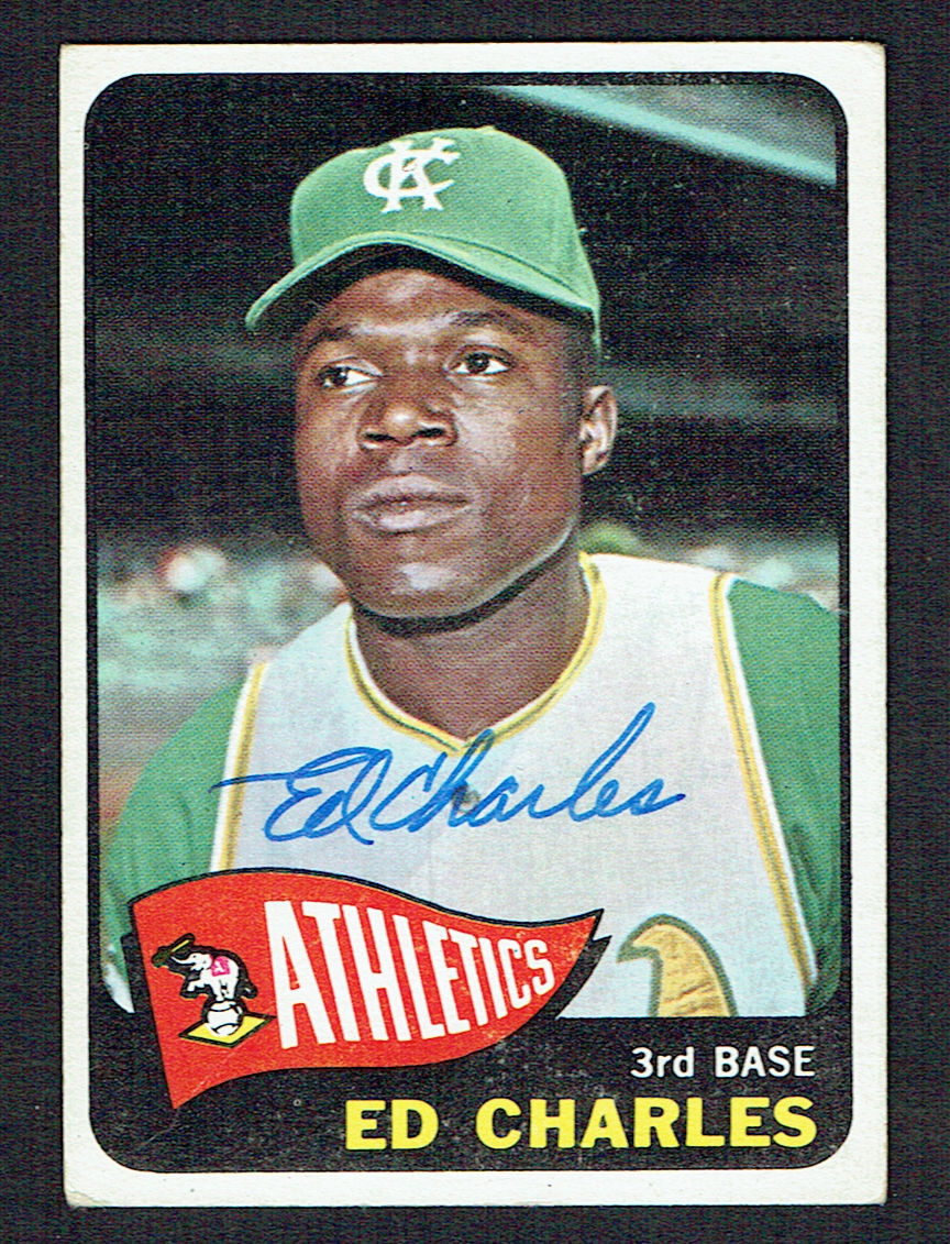 Ed Charles #35 signed autograph auto 1965 Topps Baseball Trading Card
