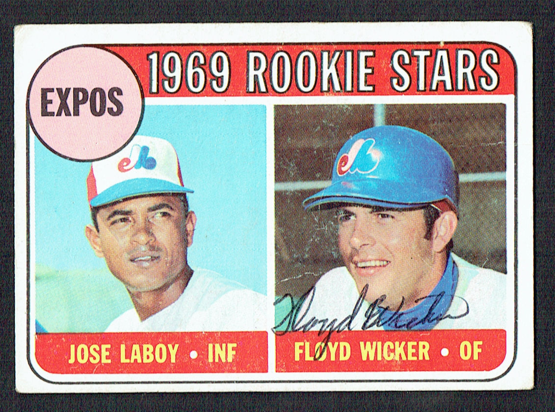 Floyd Wicker #524 signed autograph auto 1969 Topps Baseball Trading Card