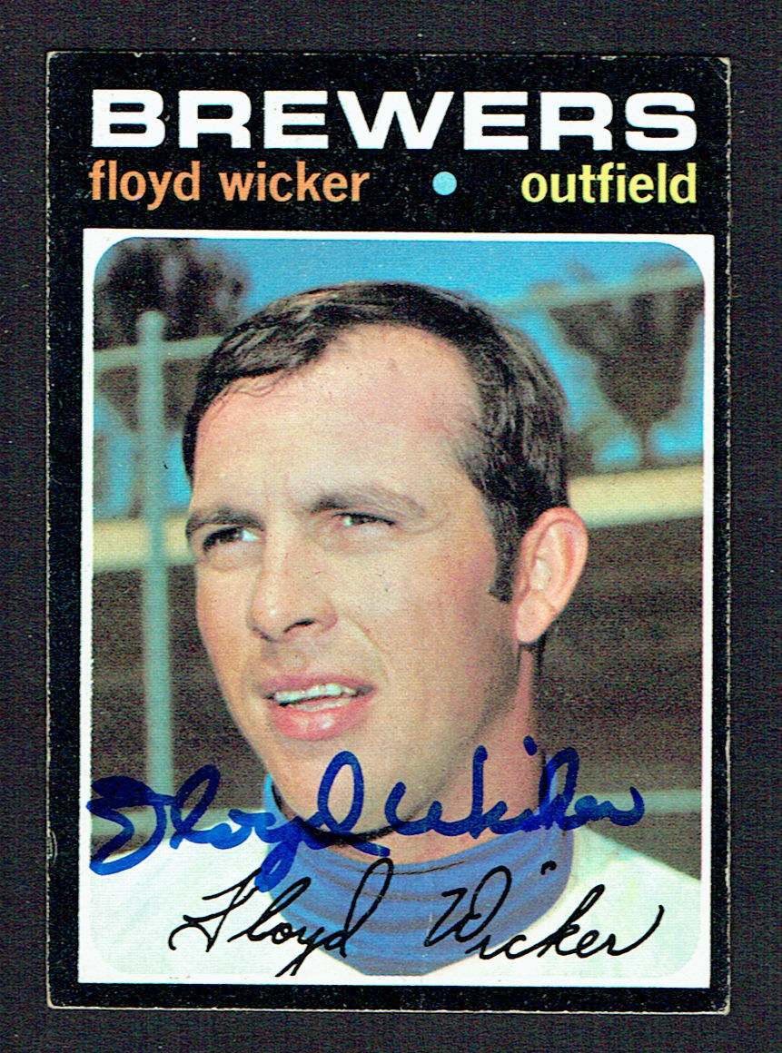 Floyd Wicker #97 signed autograph auto 1971 Topps Baseball Trading Card