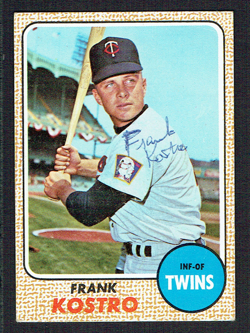 Frank Kostro #44 signed autograph auto 1968 Topps Baseball Trading Card