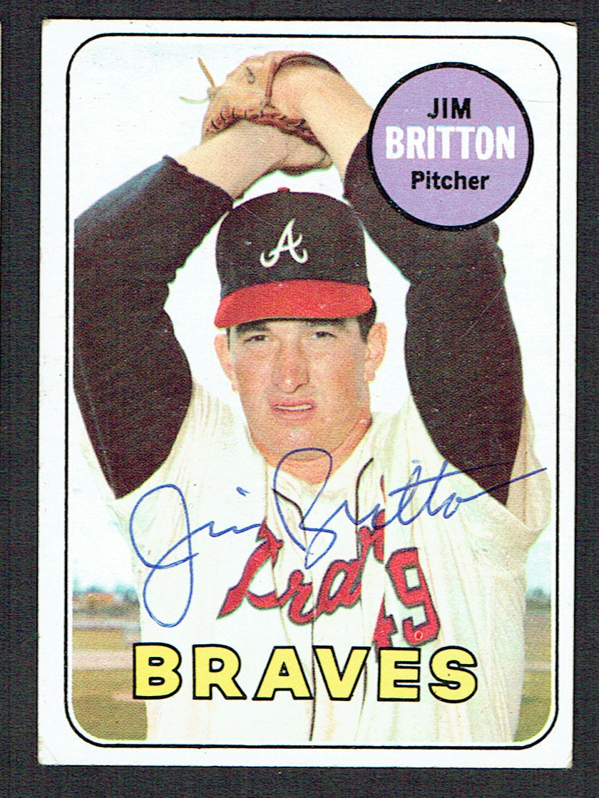 Jim Britton #154 signed autograph auto 1969 Topps Baseball Trading Card