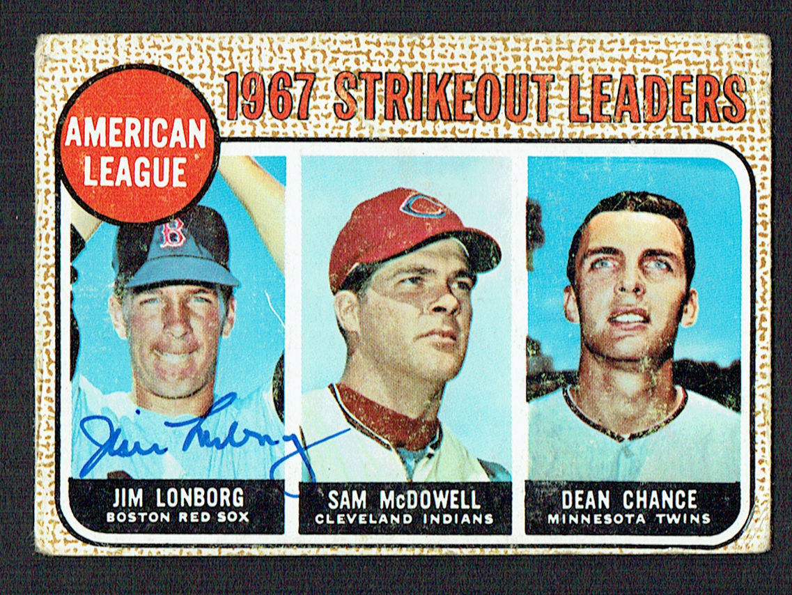 Jim Lonborg #12 signed autograph auto 1968 Topps Baseball Trading Card