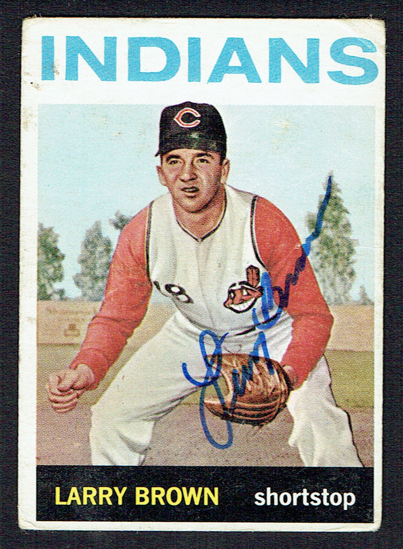 Larry Brown #301 signed autograph auto 1964 Topps Baseball Trading Card