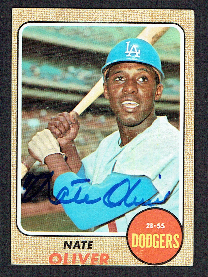 Nate Oliver #124 signed autograph auto 1968 Topps Baseball Trading Card