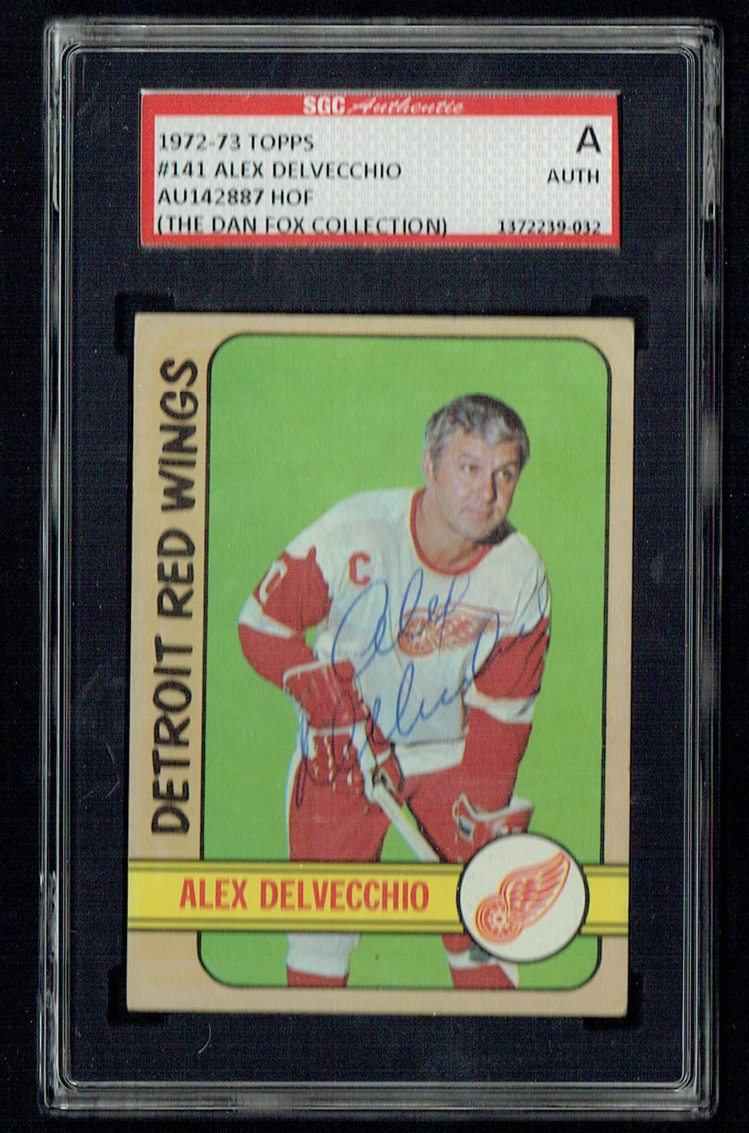 Alex Delvecchio signed autograph auto 1972-73 Topps Hockey Card SGC Authentic
