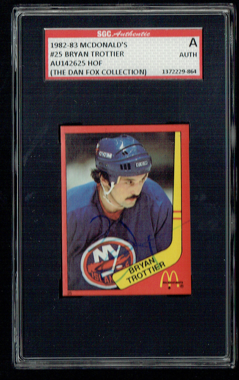 Bryan Trottier #25 signed autograph auto 1982-83 McDonald's Card SGC Authentic