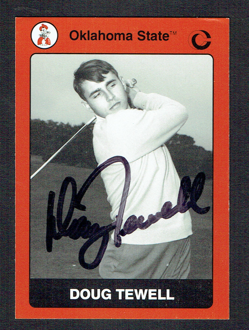 Doug Tewell signed autograph 1991 Oklahoma State Collegiate Collection Card