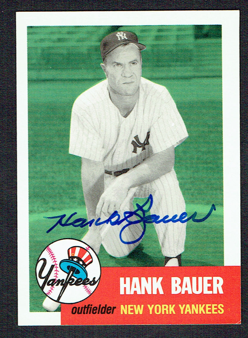 Hank Bauer (d. 2007) #290 signed autograph auto 1991 Topps 1953 Archives Card